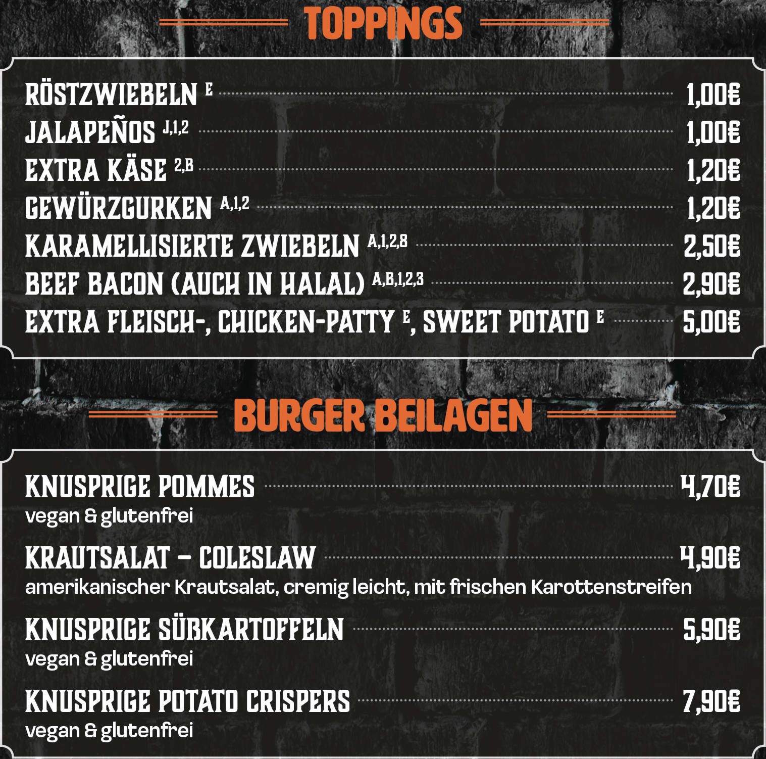 Toppings & Beilagen