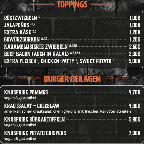Toppings & Beilagen
